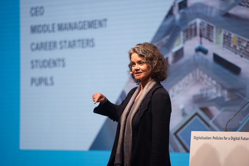 Claudia Nemat, Vorstandsmitglied Deutsche Telekom AG, hielt eine Keynote.