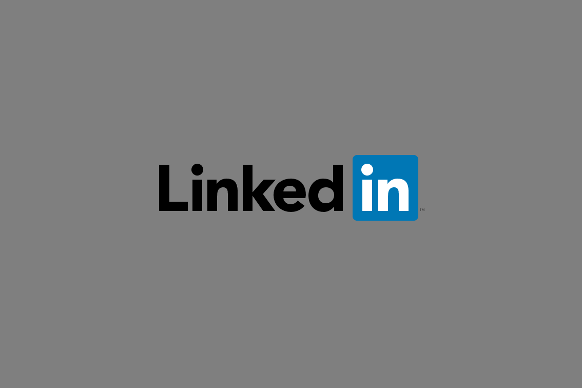LinkedIn-Logo auf dunklem Grund