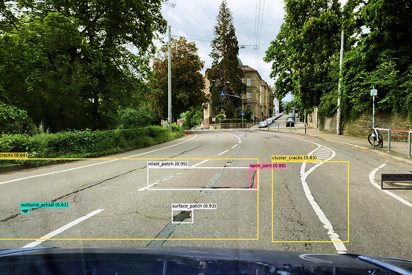 Künstliche Intelligenz klassifiziert automtisch Straßenschäden